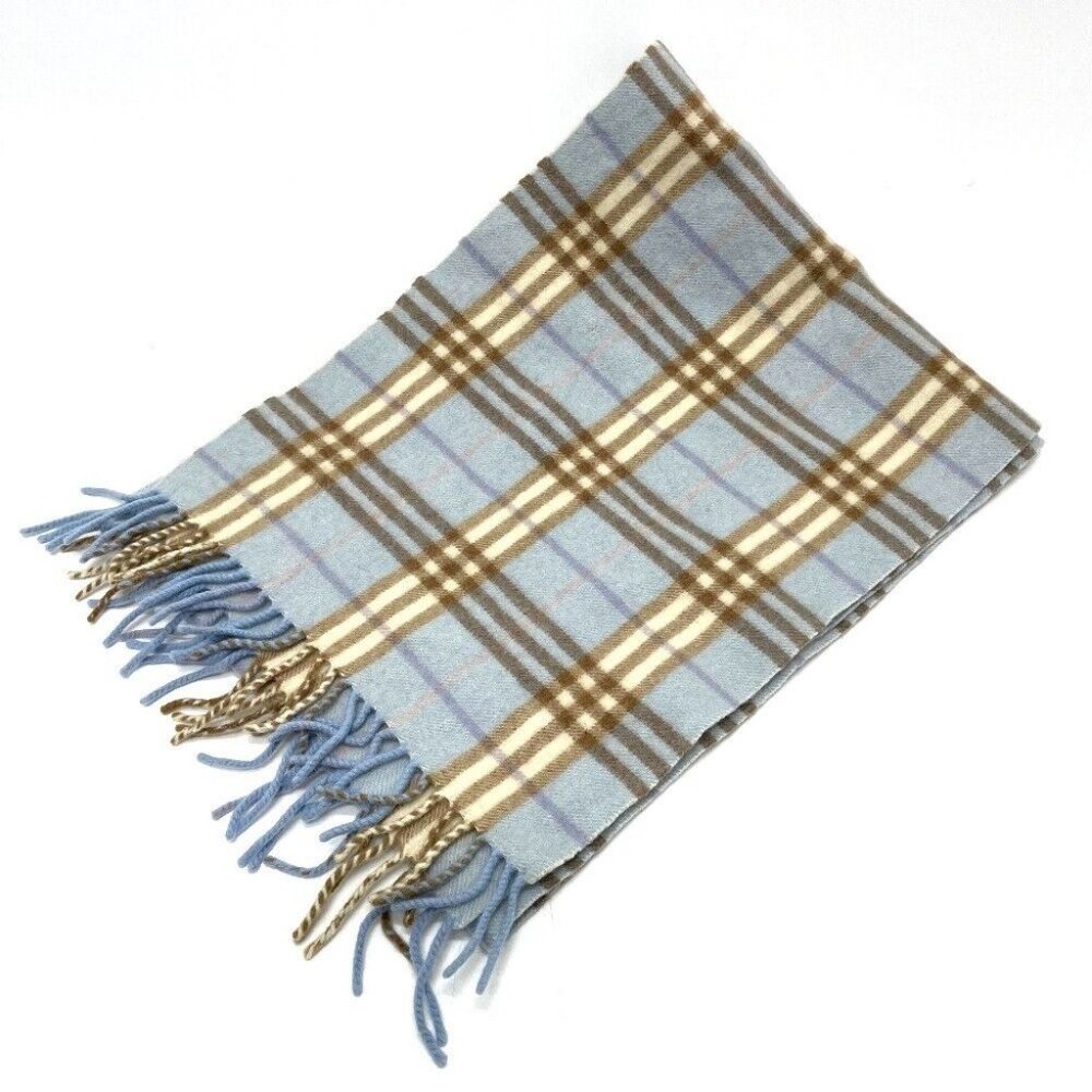 AUTHENTIC BURBERRY check New tag/fringe Fashion Accessories Scarf Wool /